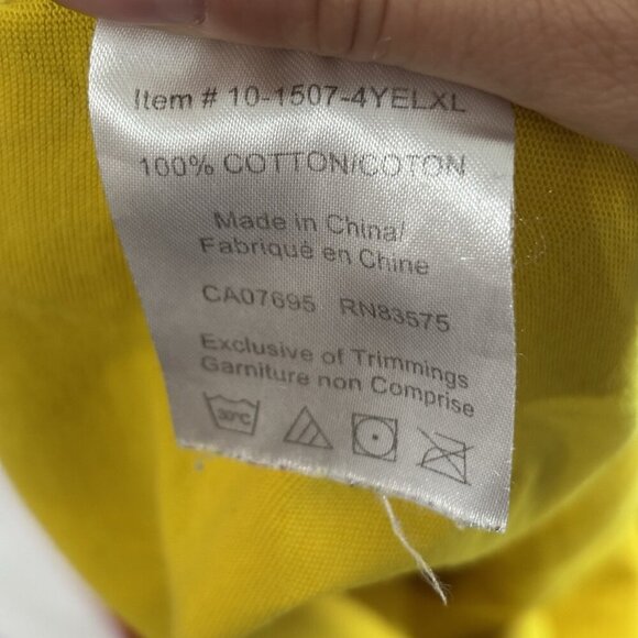 Terra Construction Heavy Cotton Yellow Work T-Shirt Workwear Men’s XL Carhartt - Picture 11 of 11